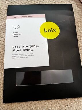 knix High Absorbency Thongs in Black